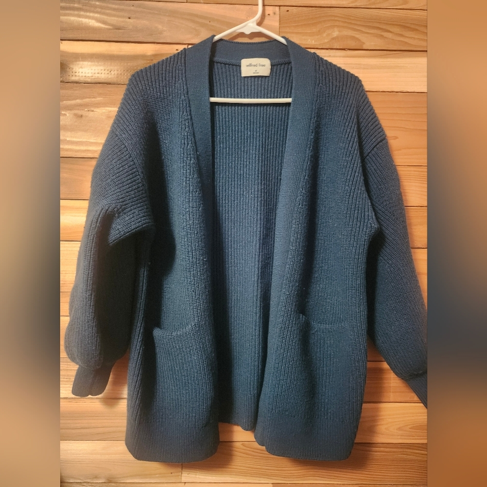 Aritzia Wilfred Free Forrest Green Open Front Cardigan Size M
